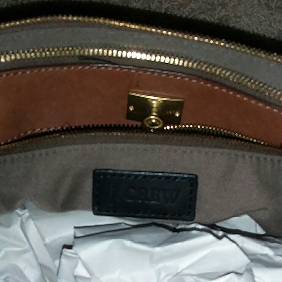 J. Crew Animal Leopard Print Khaki Satchel - Picture 8 of 8